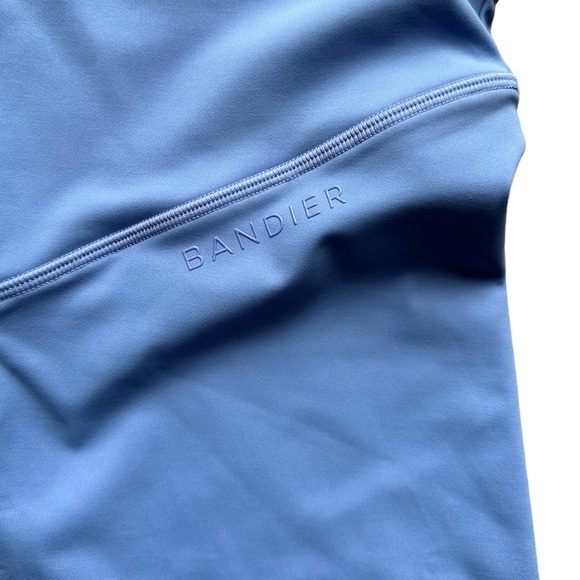 Bandier Asymmetric Tempo Short Catsuit in color Jacaranda Periwinkle - Picture 4 of 6